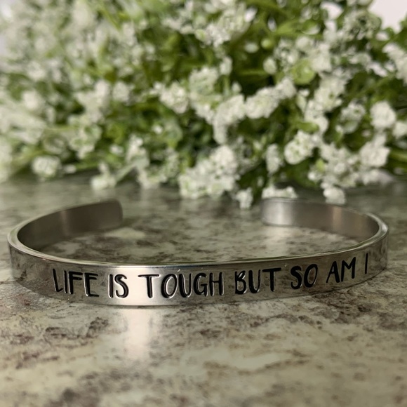 bracelet with gift bag “life is tough but so I’m I” - Picture 1 of 10